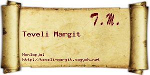 Teveli Margit névjegykártya